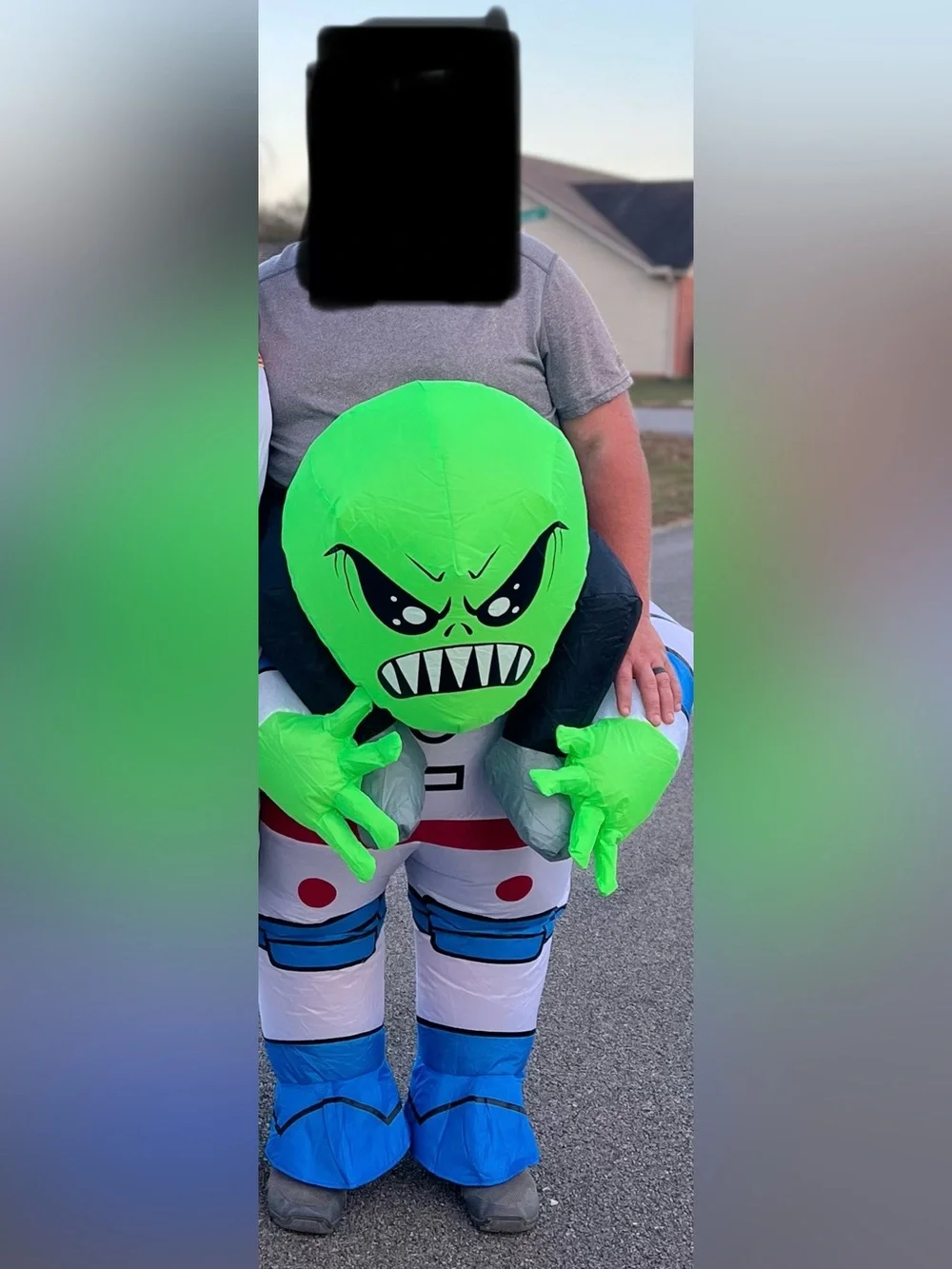 Inflatable Alien Abduction Astronaut Costume Adult OSFM Funny Halloween